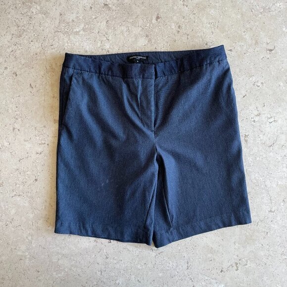 Mario Serrani Italy Women's Comfort Stretch with Tummy Control Blue Shorts, Sz 8 - Picture 1 of 7